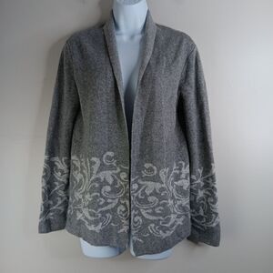 BENEDETTA B Cardigan Sweater Women Large Wool Cashmere Blend Open Front Italy